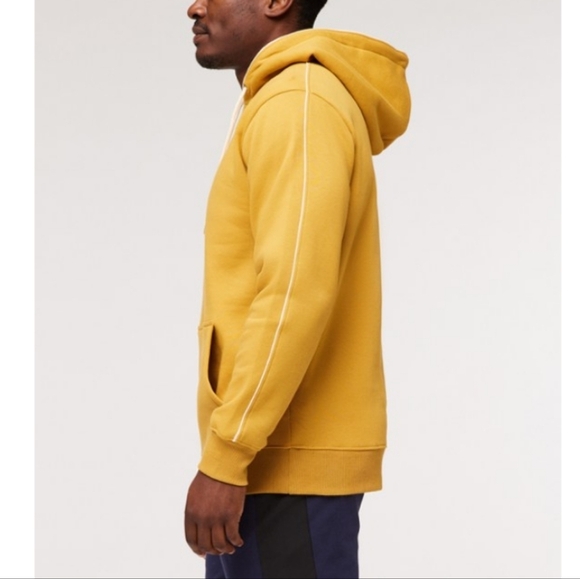 Cotopaxi Yellow Hoodie Sweatshirt Graphic Design Relaxed Fit Back To School Sz L - Picture 4 of 9